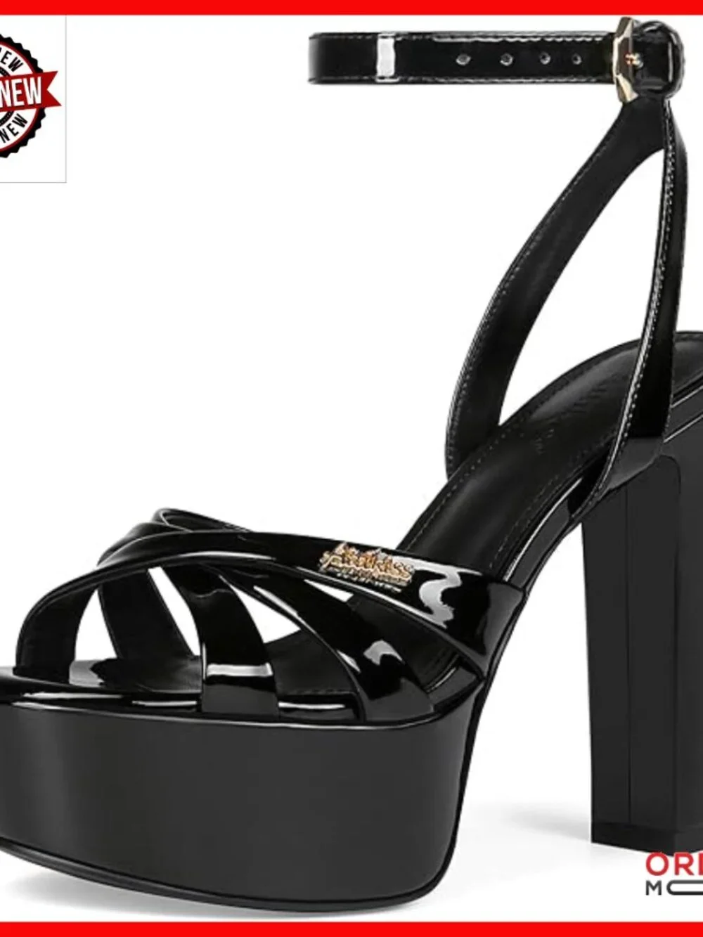 Chunky Platform Heeled Sandals 5.3 Inch Open Toe Strappy Summer Dress Shoes